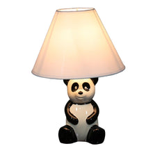 Load image into Gallery viewer, Panda Ceramic Table Lamp With Shade - White

