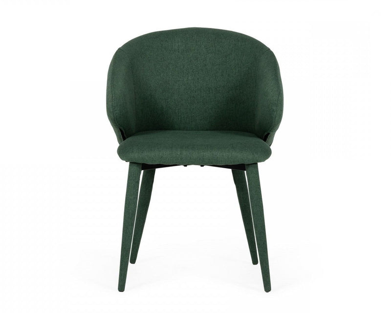 Fabric Wrapped Dining Chairs (Set of 2) - Green