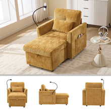 Load image into Gallery viewer, Multifunctional Chenille Recliner Sofa With Storage And Phone Bracket

