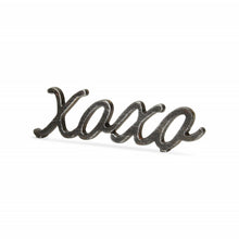 Load image into Gallery viewer, Hand Painted XOXO Sentiment Tabletop Sculpture - Black
