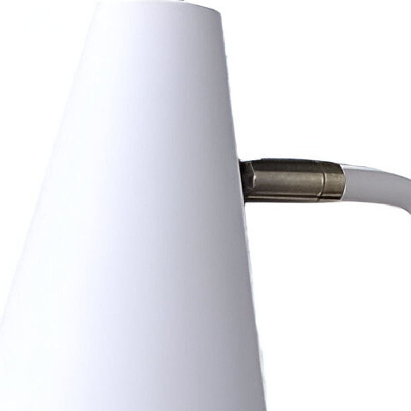 Compact Student Metal Desk Lamp - White