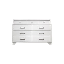 Load image into Gallery viewer, Solid Wood Mirrored Nine Drawer - White
