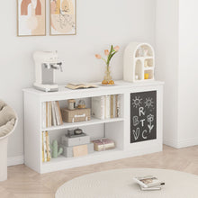 Load image into Gallery viewer, 3 In 1 Bookshelf And Toy Storage Cabinet With Chalkboard, Organizer For Playroom Featuring And Spacious Storage - White
