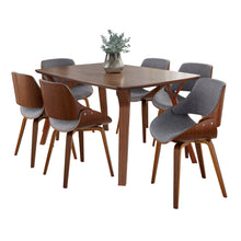 Load image into Gallery viewer, Folia Fabrizzi - 7 Piece Mid Century Modern Dining Set
