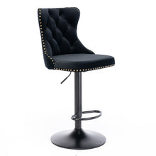 Load image into Gallery viewer, Swivel Barstools Adjusatble Seat Height, Modern Upholstered Bar Stools With Backs Comfortable Tufted For Home Pub And Kitchen Island (Set of 2)
