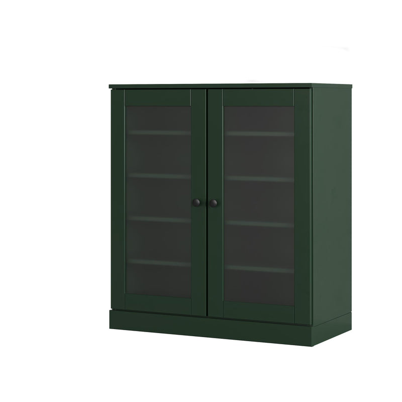Twenty Pair Solid Woodshoe Storage Cabinet (752378) - Green