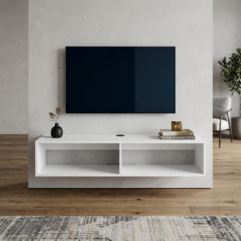 Wood Fireplace Entertainment Center (725194) - White