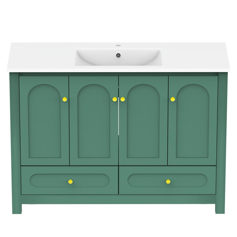 Bathroom Vanity With Sink Combo, 4 Soft Close Doors And 2 Drawers