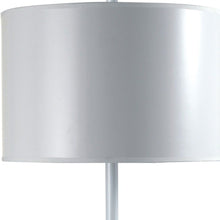 Load image into Gallery viewer, Metal Table Lamp With White Classic Drum Shade - White
