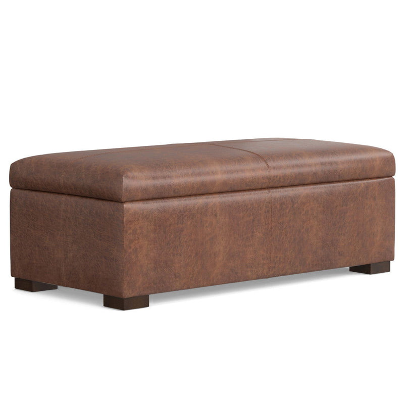 48" Storage Ottoman - Walnut / Brown