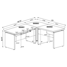 Load image into Gallery viewer, Ulloa - L Shaped Office Desk With Slide Out Keyboard Tray And Storage Drawers - Cappuccino
