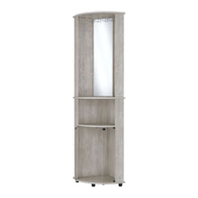 Load image into Gallery viewer, 75" Wood Corner Bar Cabinet With Two Doors - Gray
