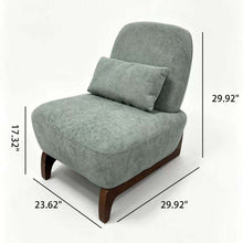 Load image into Gallery viewer, Curved Base Lazy Lounge Accent Chair - Blue / Brown
