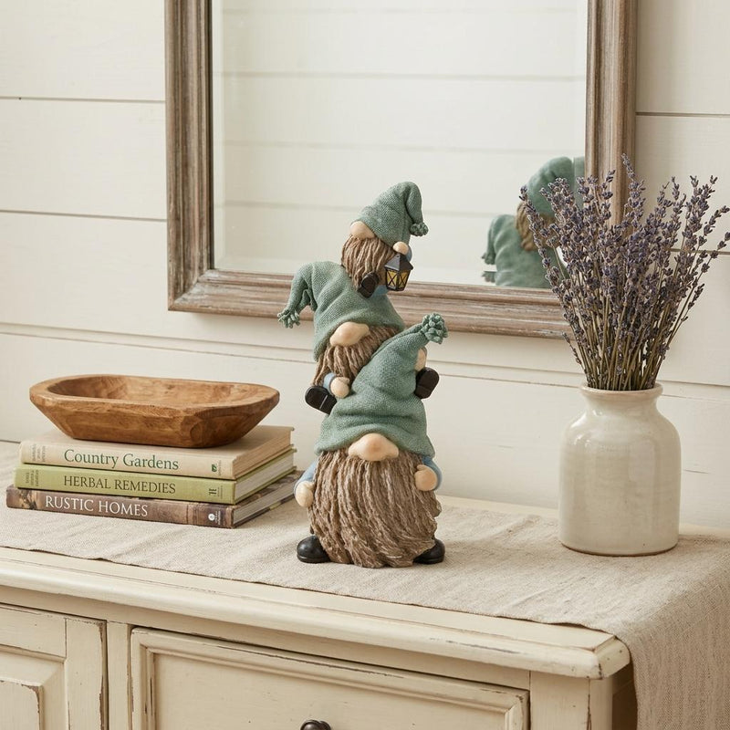 Poly Christmas Figurine Tabletop Sculpture (Set of 2) - Blue / Green