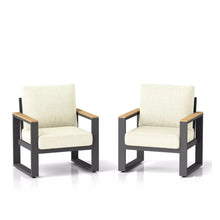 Load image into Gallery viewer, All-Weather Patio Armchairs With Thick Cushions (Set of 2)
