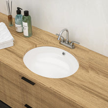 Load image into Gallery viewer, Elegant Ceramic Oval Undermount Bathroom Sink With Overflow
