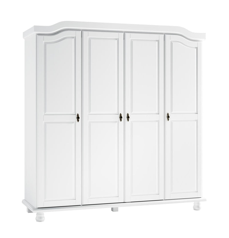 Solid Wood Four Door Combo Dresser (764842) - White