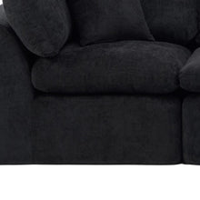 Load image into Gallery viewer, Chenille Modular Sofa Chaise With Ottoman Toss Pillows (725200) - Black

