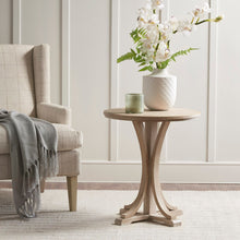 Load image into Gallery viewer, Accent Table Round Rustic Ash Veneer Reclaimed Wheat - Natural
