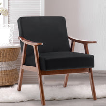 Load image into Gallery viewer, Mid Century Modern Accent Chair With Solid Wood Frame And Extra Thick Backrest
