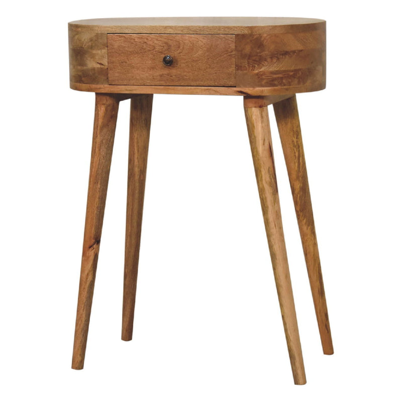 Solid Wood Console Table With Shelf With Drawer (723417) - Brown