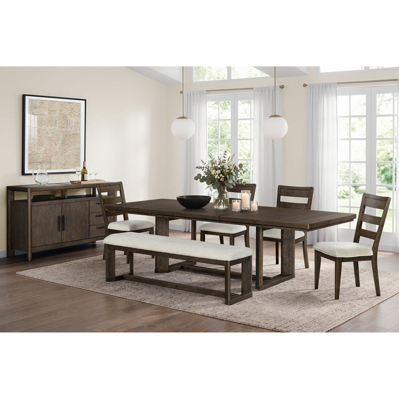Side Server With Glass Inlay - Dark Oak
