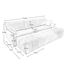 Load image into Gallery viewer, Sofa Set With Ottoman And Pillows, Textured, High Resilience Cushions
