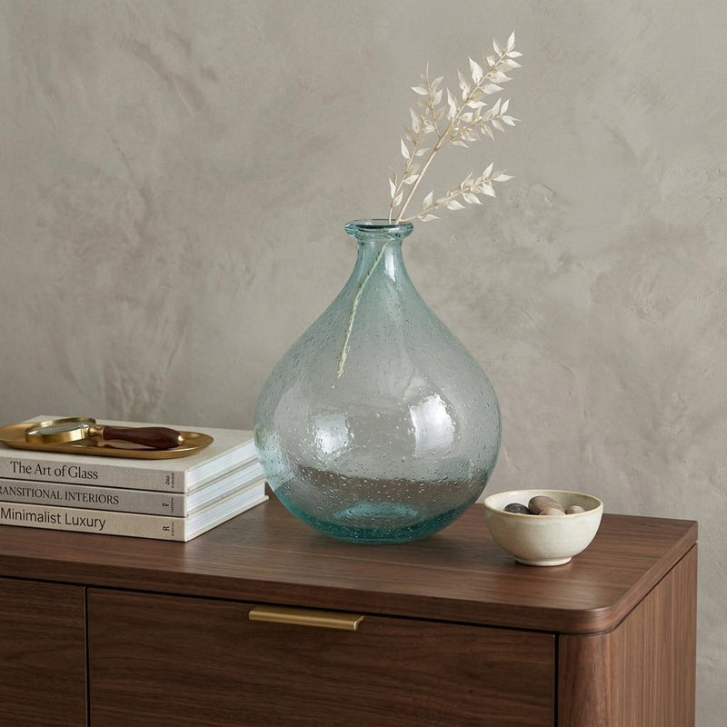 Bubble Round Table Vase - Aqua