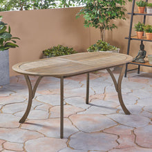 Load image into Gallery viewer, Outdoor Table With Smooth Lines, Slat Top
