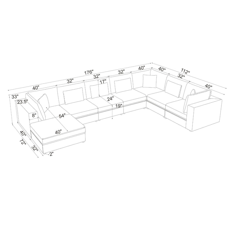Upholstered Modular Sectional & Custom Configuration