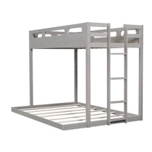 Load image into Gallery viewer, Twin over Full Bunk Bed with Built-in Ladder,Gray
