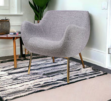 Load image into Gallery viewer, Plush Comfy Accent Chair - Gray / Gold
