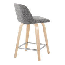 Load image into Gallery viewer, Toriano - Contemporary Fixed Height Counter Stool With Swivel With Square Footrest (Set of 2)
