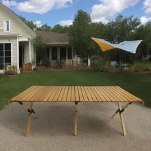 Load image into Gallery viewer, Multi-Function Wooden Foldable Portable Patio Dining Table, Indoor And Outdoor Universal - Natural
