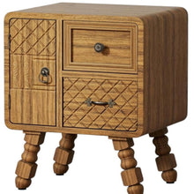 Load image into Gallery viewer, 37" Solid Wood Console Accent Cabinet With Single Door Two Drawers - Sepia
