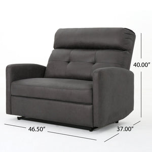 Alma - Contemporary Upholstered Loveseat Recliner - Slate