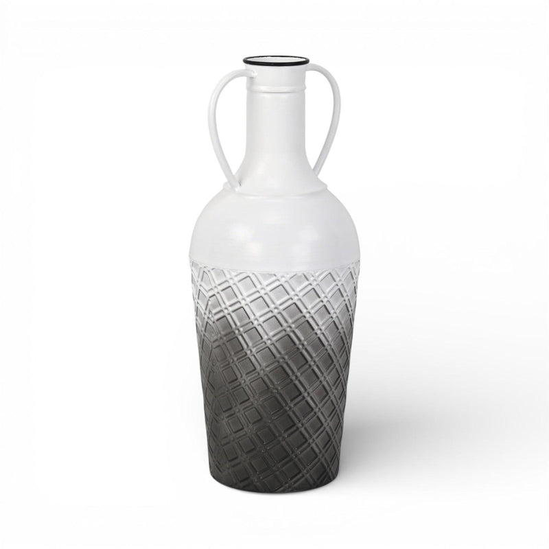 Ombre Cylinder Floor Vase (743365) - White / Gray