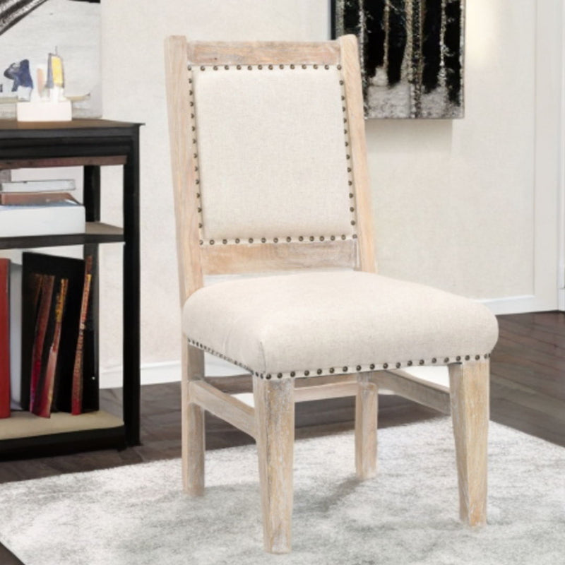 Side Chair - Beige And White