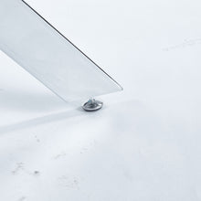 Load image into Gallery viewer, Dining Table With Cross Metal Leg And Tempered Glass, Modern Space Saving Kitchen Table For Living Room Legs, Square Table

