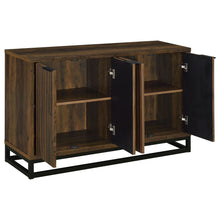 Load image into Gallery viewer, Thurston - 4 Door Accent Cabinet Carved Doors - Dark Brown
