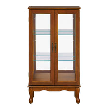 Load image into Gallery viewer, Curio Cabinet Lighted Curio Diapaly Cabinet With Adjustable Shelves And Mirrored Back Panel, Tempered Glass Doors (3 Tier), (E26 Light Bulb Not Included)
