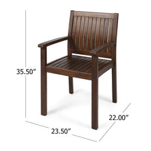 Load image into Gallery viewer, Wilson - Rustic Dining Chair Acacia Wood With Slat Panel Design (Set of 2) - Dark Brown
