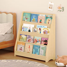 Load image into Gallery viewer, 4 Tier Bookshelf, Toddler Book Display Shelves
