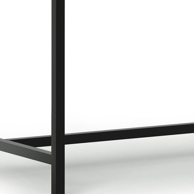 72" Solid Wood Iron Dining Table - Natural / Black