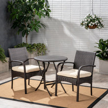 Load image into Gallery viewer, Outdoor Wicker Bistro Set With 2 Chairs - Brown Multi
