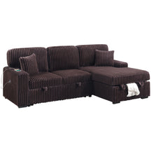 Load image into Gallery viewer, Convertible Sectional Upholstered Sleeper Sofa With Storage Chaise
