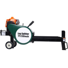 Load image into Gallery viewer, Portable Double Flywheel Electric Log Splitter 7 Ton Gas Log Splitter With Auto Return Steel - Gray
