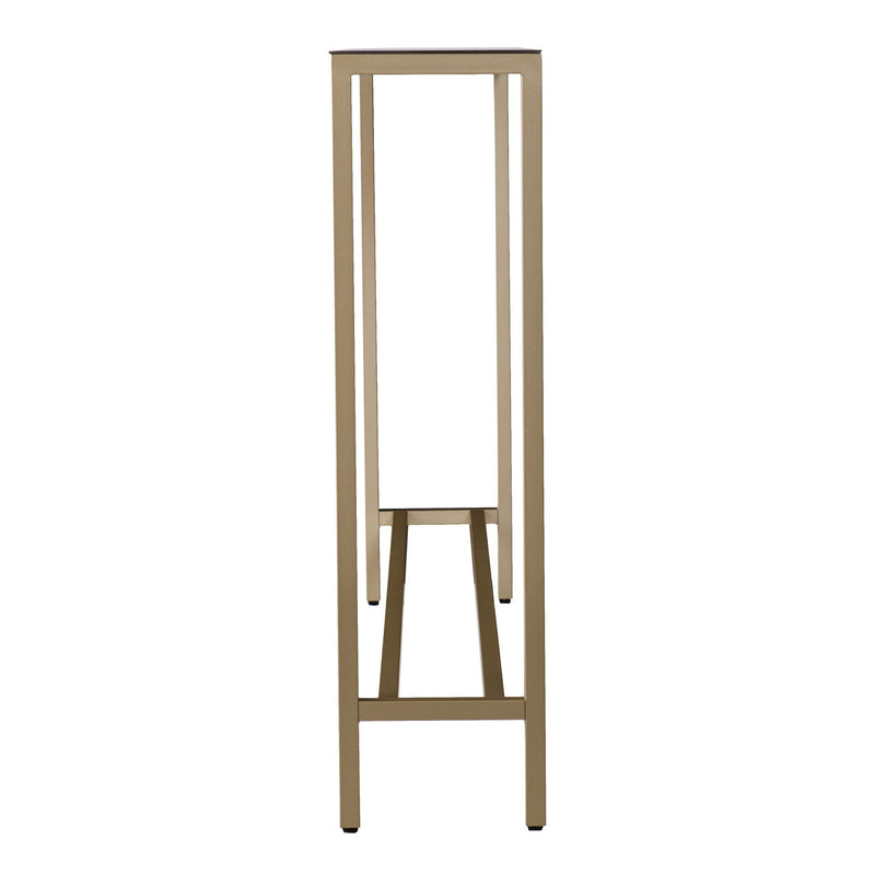 56" Mirrored Glass Console Table - Silver / Gold