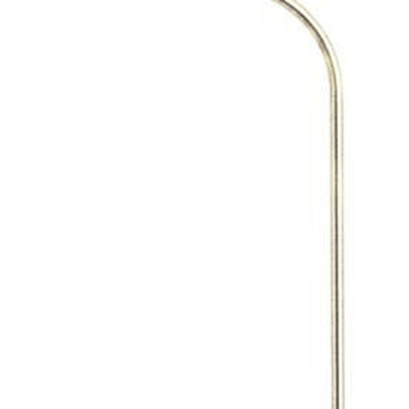 Adjustable Traditional Shaped Floor Lamp With White Empire Shade - Nickel