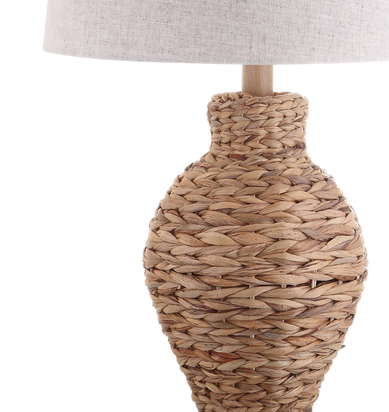 Urn Table Lamp With Drum Shade - Natural